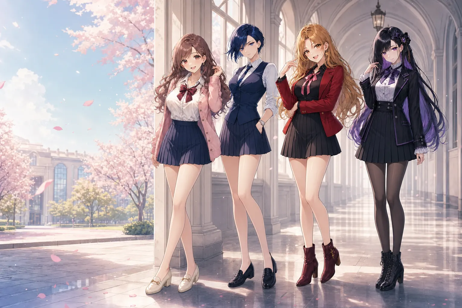 成人として設定された4人のオリジナルアニメAIキャラクター