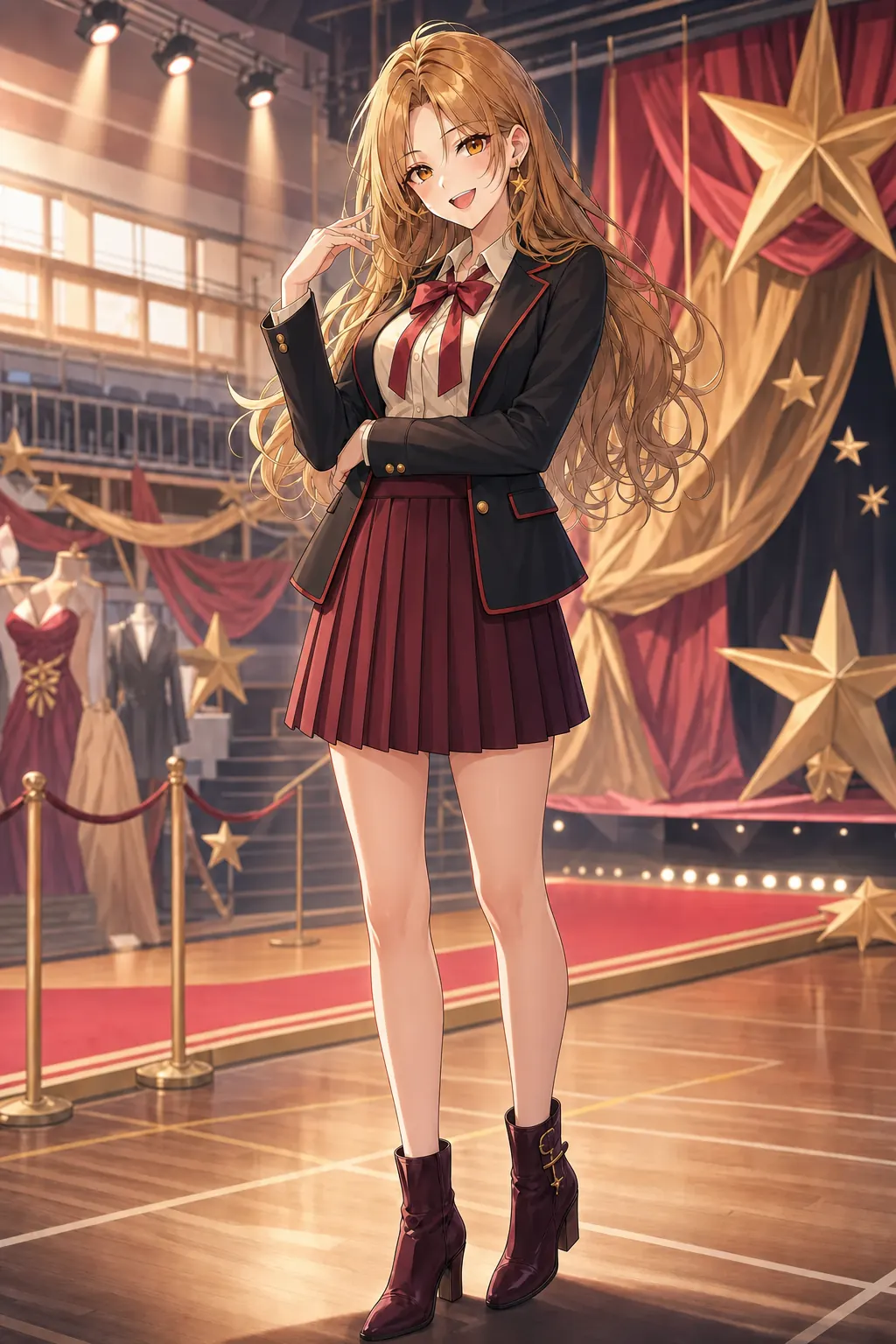 神崎 莉香「スターライトステージ」のアニメファッションイラスト