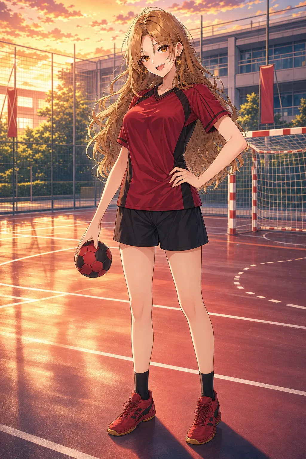 神崎 莉香「ルビーハンドボール」のアニメファッションイラスト