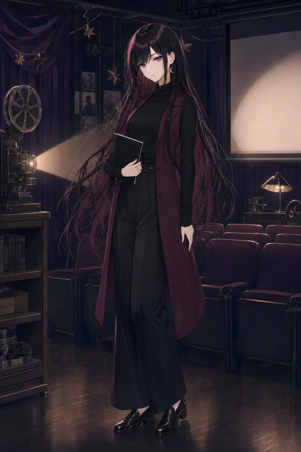 黒崎 凛「ノワールシネマルーム」のアニメファッションイラスト