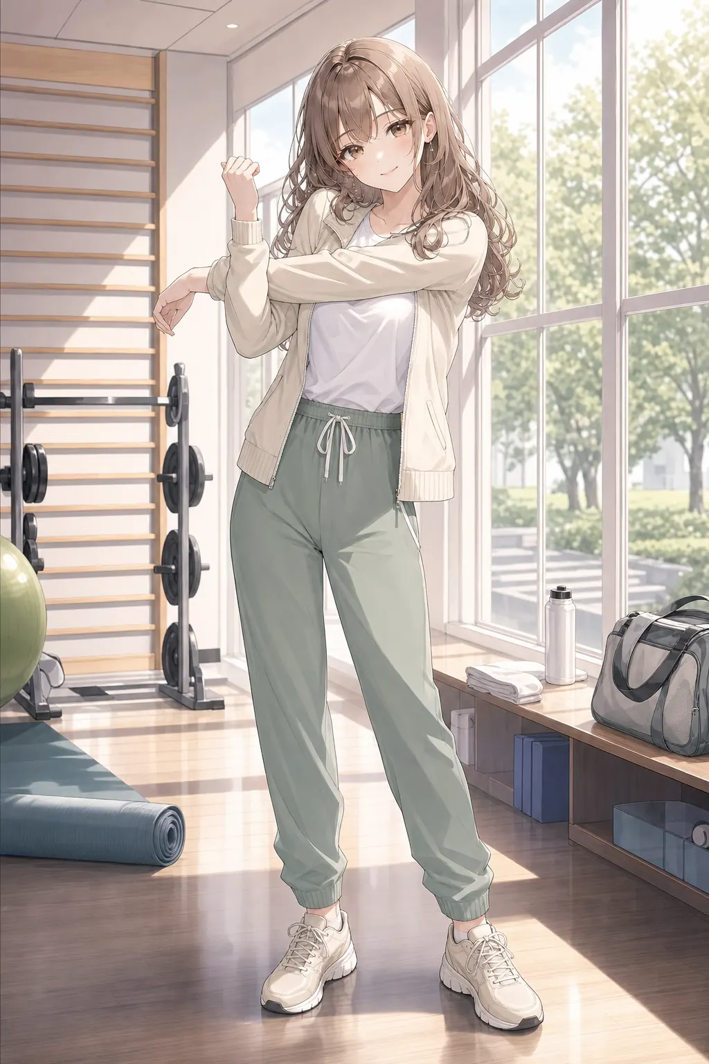 白石 結菜「セージストレッチ」のアニメファッションイラスト